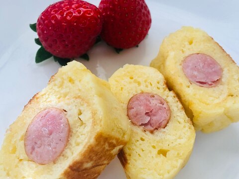 卵焼き器で作る、ホットケーキロール